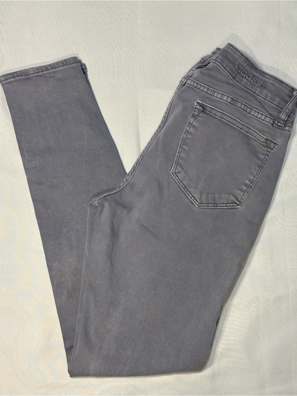 VIGOSS Jeans Marley Super Skinny Women’s Gray Denim 27x29 Mid Rise